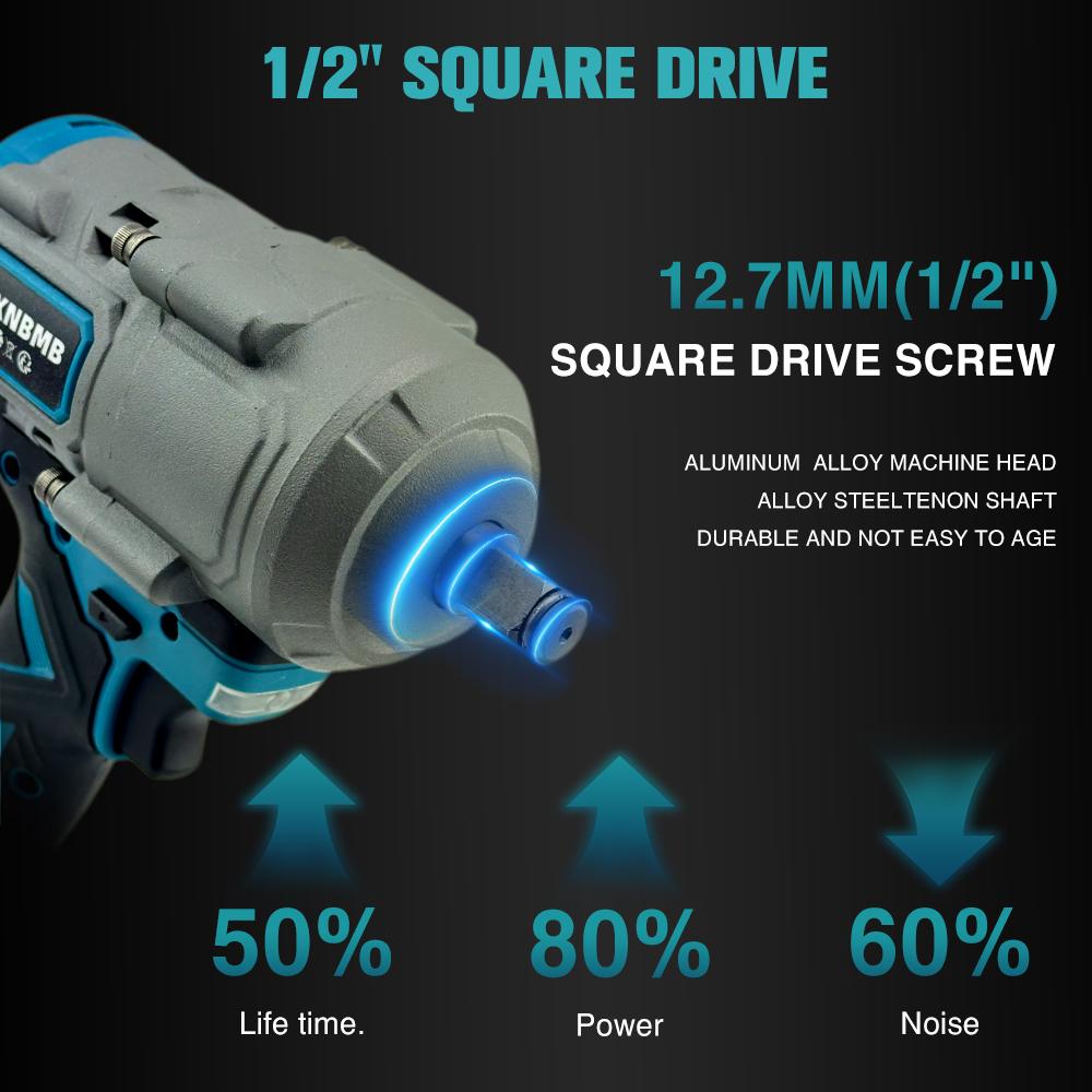 PXNBMB 1000Nm Brushless Impact Wrench 1/2 Inch Cordless Electric Wrench Car Tires Repair Power Tools For Makita 18V Battery Pin