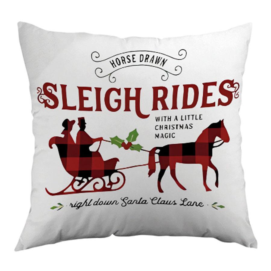 Christmas Christmas Elements Throw Pillow Cover Home Sofa Decorative Pillow Santa Claus Cushion Cover