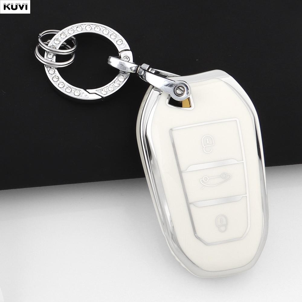 For Peugeot 2008 3008 4008 5008 308 408 508 Citroen C1 C2 C4 C6 C3-XR Picasso Grand DS3 DS5 Shell TPU Car Smart Key Case Cover