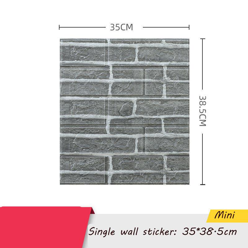 35*38.5cm 3D Wall Sticker Self Adhesive Panel Living Room Background Brick Waterproof Wallpapers Mural Bedroom DIY Decorative