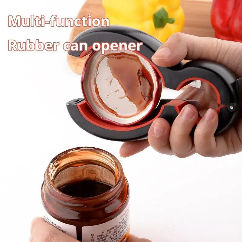 Kitchen Gadget Stainless Steel 8-Character Can Openers Creative Six-in-One Can Openers Pear-Shaped Beer Bottle Opener