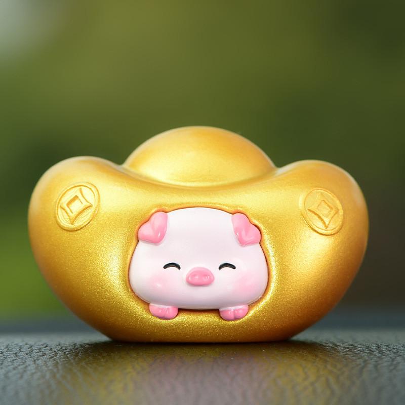 Zodiac Animal Resin Car Ornaments With Decorative Function For Chinese New Year Celebration
