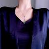 Classic S925 Sterling Silver Green Burmese Jade Gourd Necklace