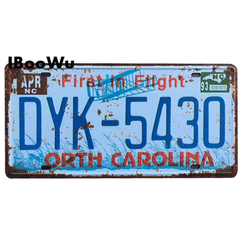 Vintage metalowy plakat USA Texas New York California numer samochodu metalowa tablica rejestracyjna Decor Wall Bar Pub garaż blaszane znaki i tablice