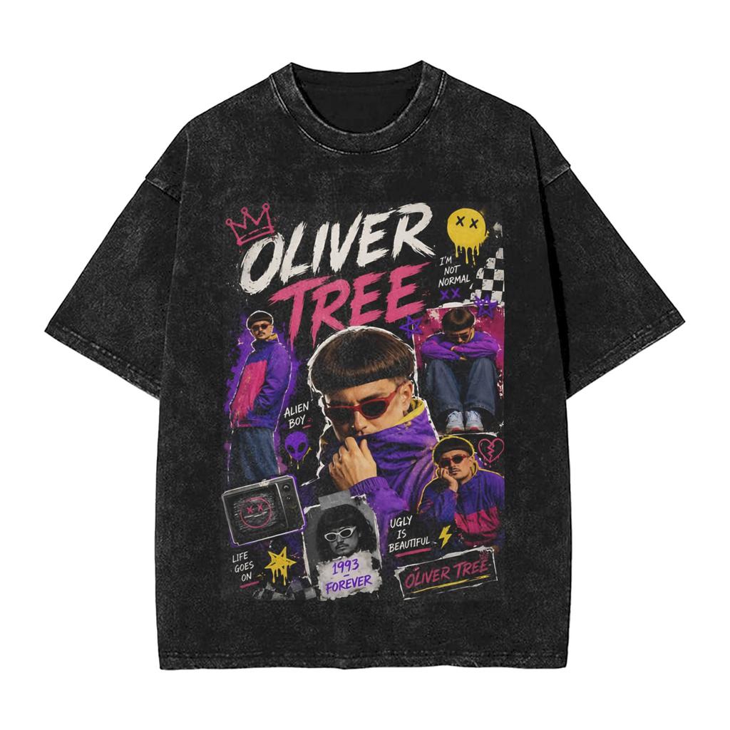 RIP Oliver Tree Memorial T Shirt Hip Hop Washed Cotton Oversize TShirt Vintage for Men Women Streetwear Graphic Printed Tees