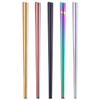 1pcs Stainless Steel Chopsticks 23Cm Square Reusable Metal Silver Electroplating Dishwasher Safe For Food Rice Vegetables Meat