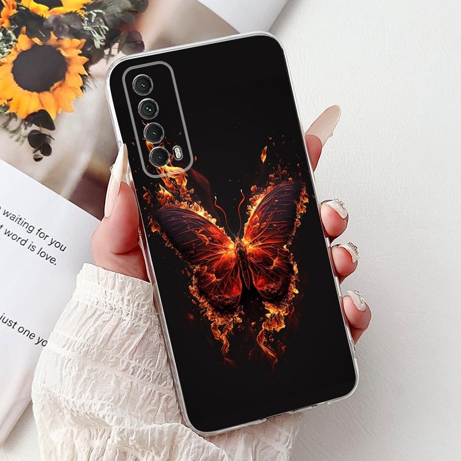 For Huawei Y7a Case PSmart 2021 Cute Cat Fashion Painted Cover Soft Slim Phone Case For Huawei P Smart 2021 Y 7a HuaweiY7a Shell