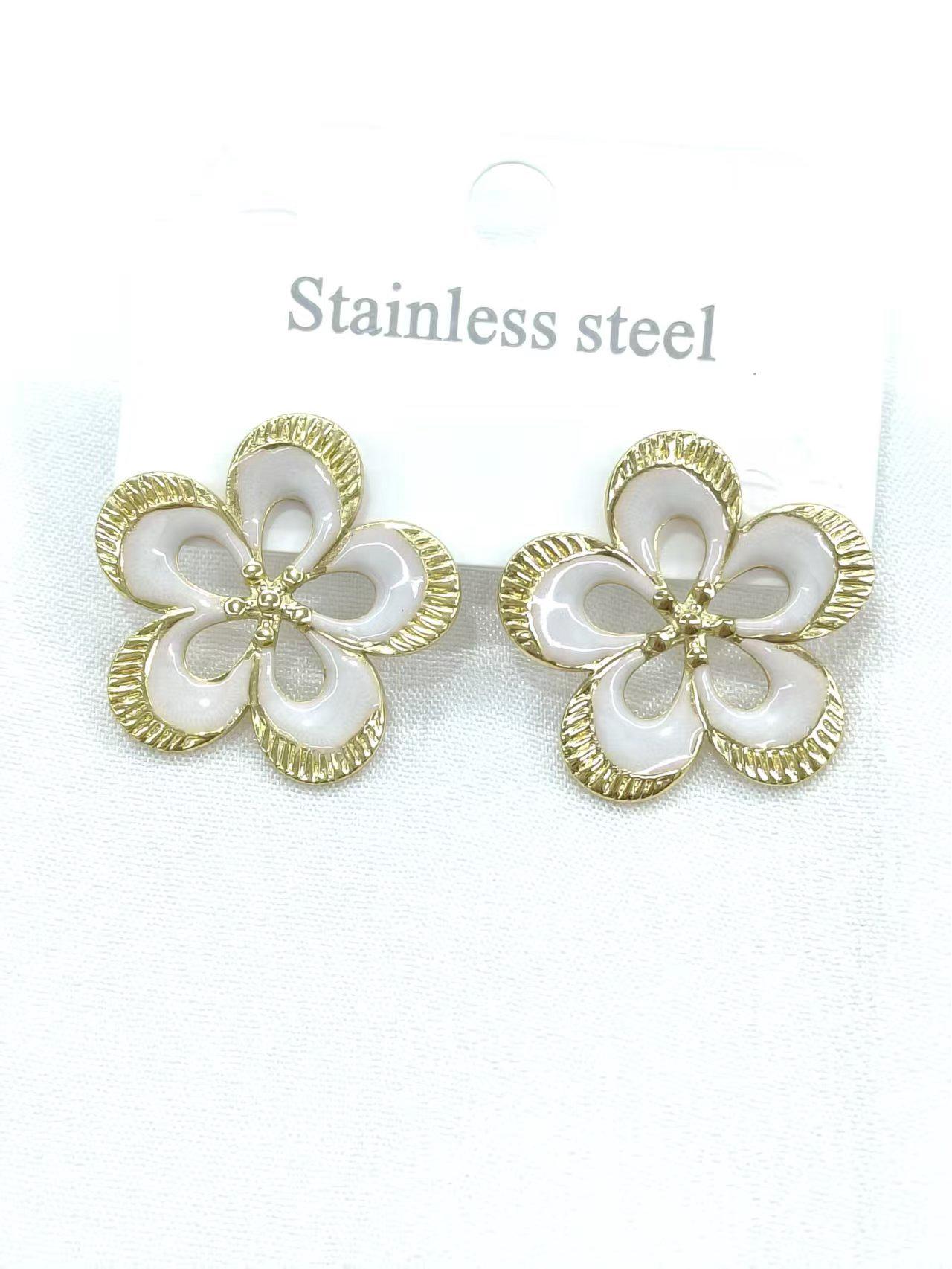 

Преувеличенные полые серьги-четырехлистники для женщин: Идеально подходит для поездок на работу, банкетов и мероприятий белый