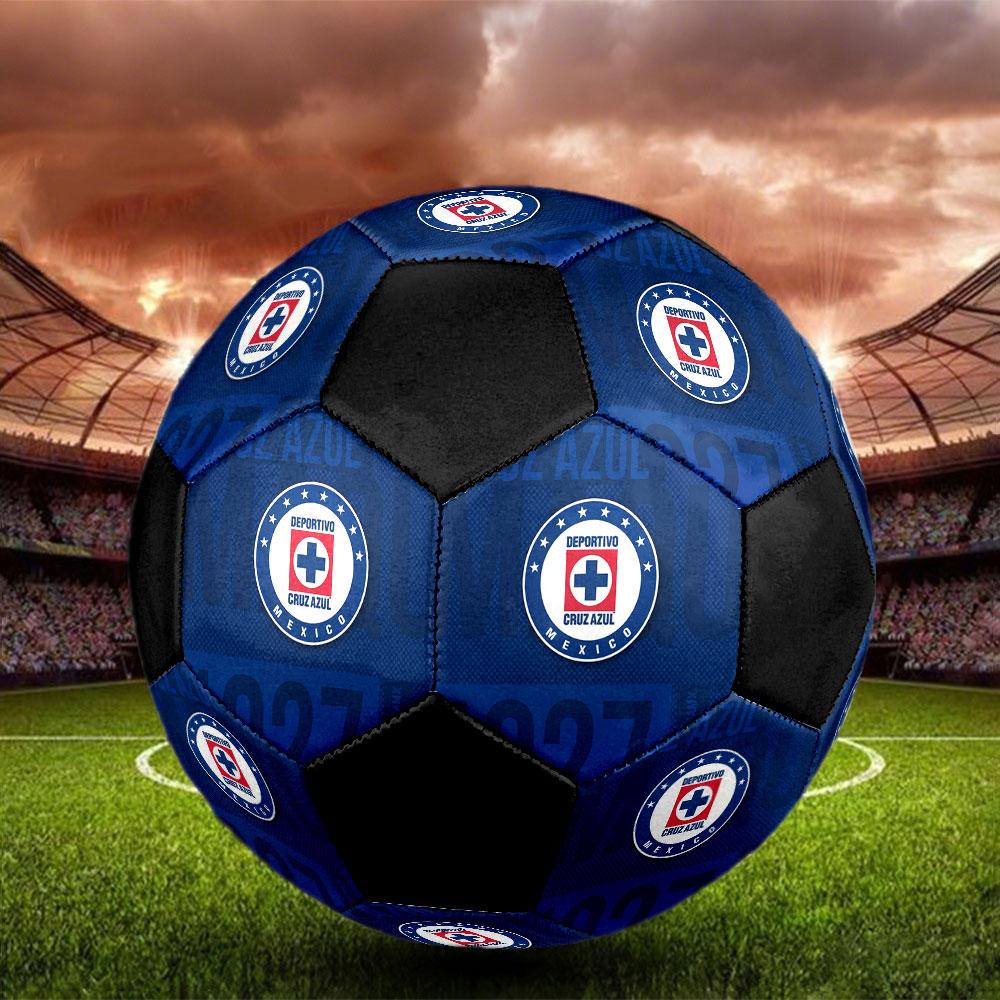Cruz Azul Size 5 Soccer Ball, Machine-Stitched PVC, Durable & High Bounce, All Ages Fit, Fan Merchandise, Matches & Outdoor Use.