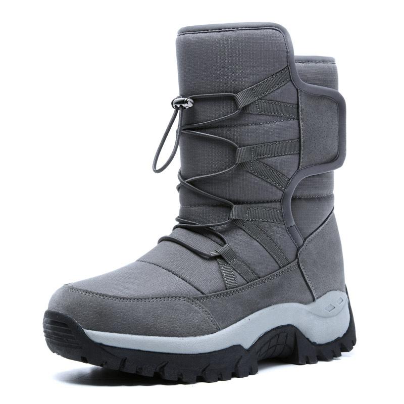Winter velvet warm snow boots men's high-top cotton boots thickened non-slip high-top boots men's couple boots
