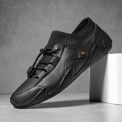 Men's Beanie Shoes Casual Leather Shoes Men's Soft-soled Outdoor Driving Shoes Men's Comfort