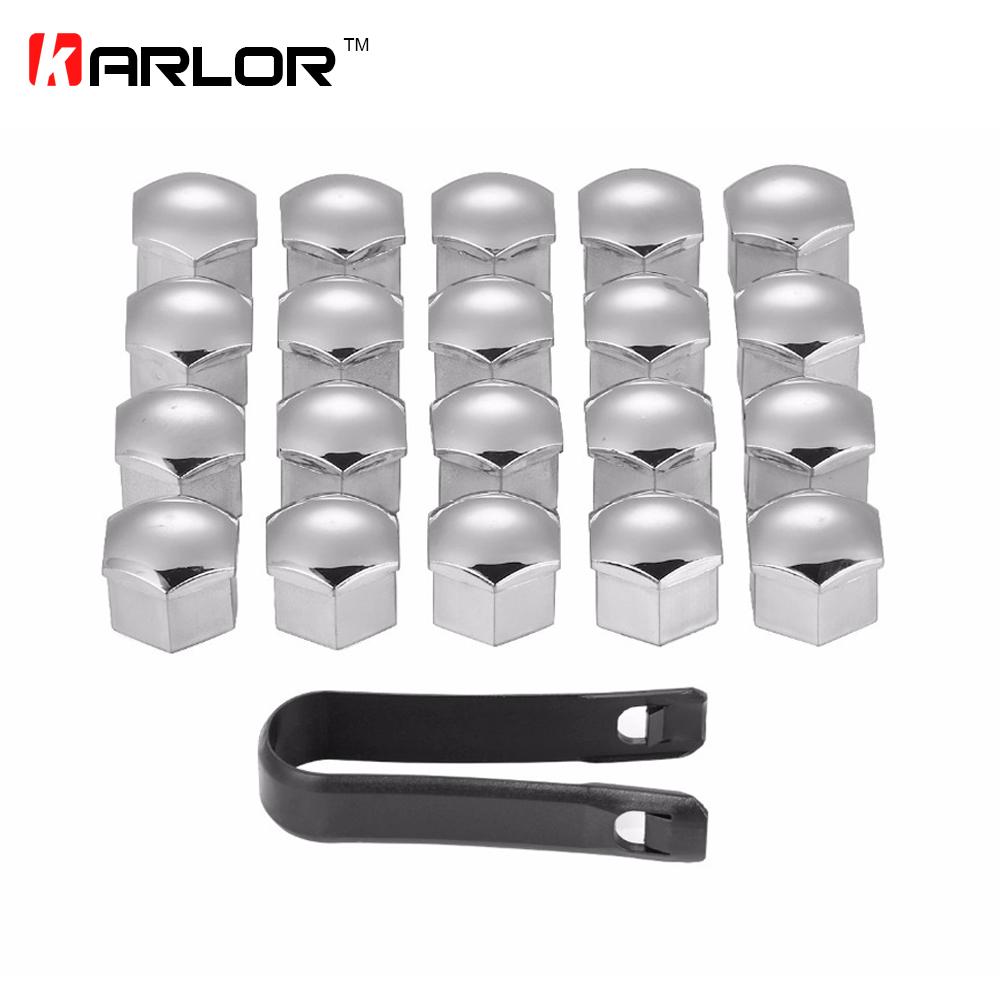 20Pcs/lot Wheel Lug Bolt Center Nut Covers Caps 321601173A for 1jzfb A4 Q5 Golf Skoda SEAT with 17mm Hexagon Bolt jzfb1