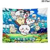 Anime Chiikawa Wall Tapestry Aesthetic Wall Hanging Printed Fabric Blanket Decorative Tapestries for Bedroom Living Room Home Decor