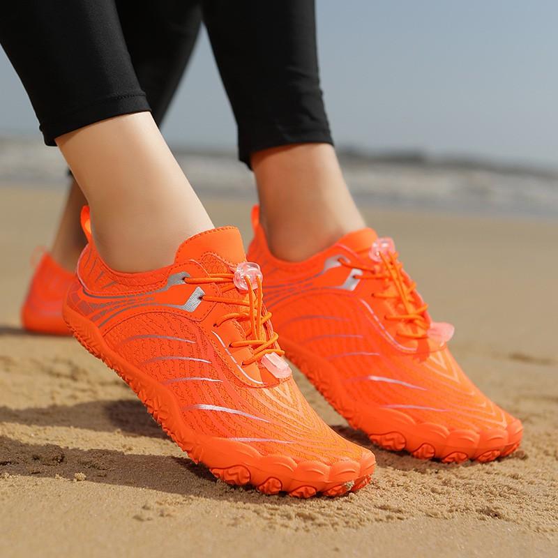 Unisex Water Shoes Beach Pool River Indoor Fitness Quick-Dry Five-Toe Slip-On With Rubber Sole