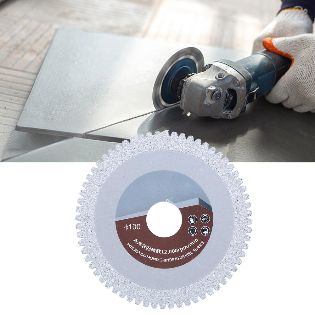 Diamond Saw Blade Brazed Sawtooth Slice Polishing Products Accessories 100mm 60Grit