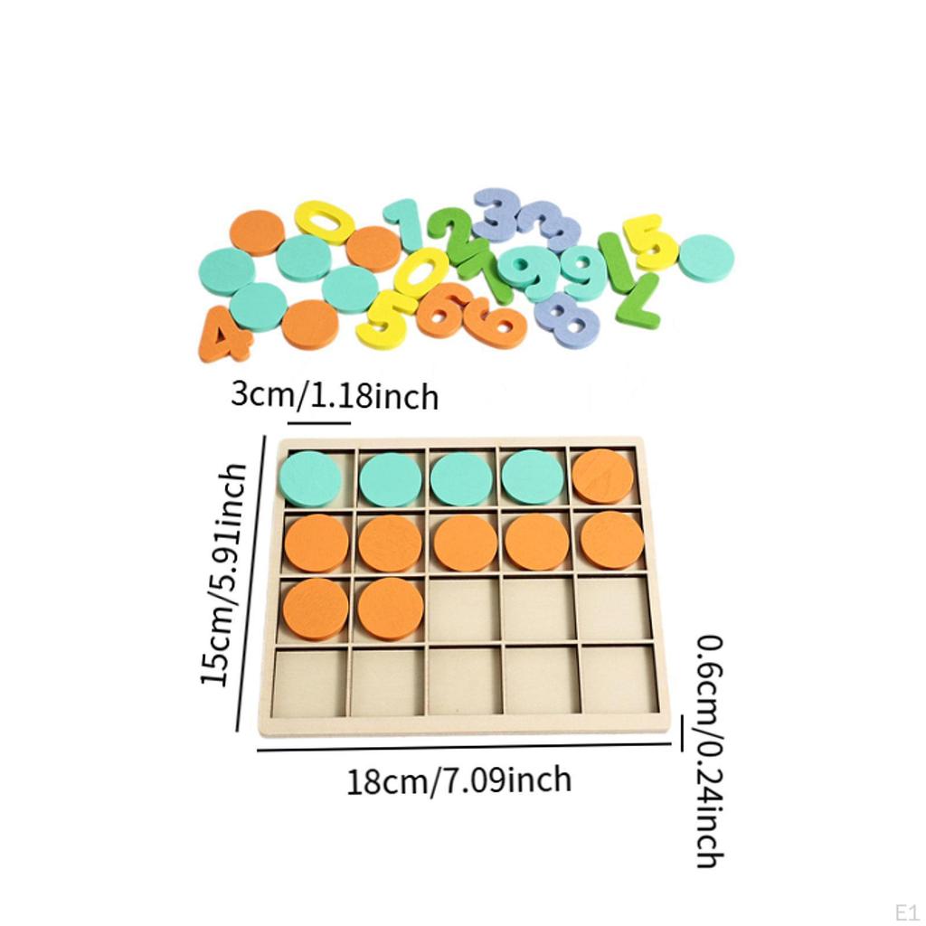 Wood Math Toy Educational Gifts Learning Counting Manipulatives Materials Addition and