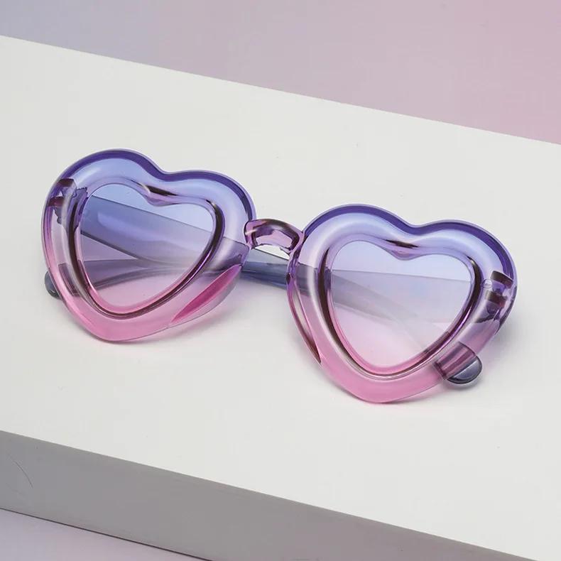 New Kids Heart Sunglasses Candy Color Balloon Pattern UV Protection Boys Girls Infant Outdoor Eyewear