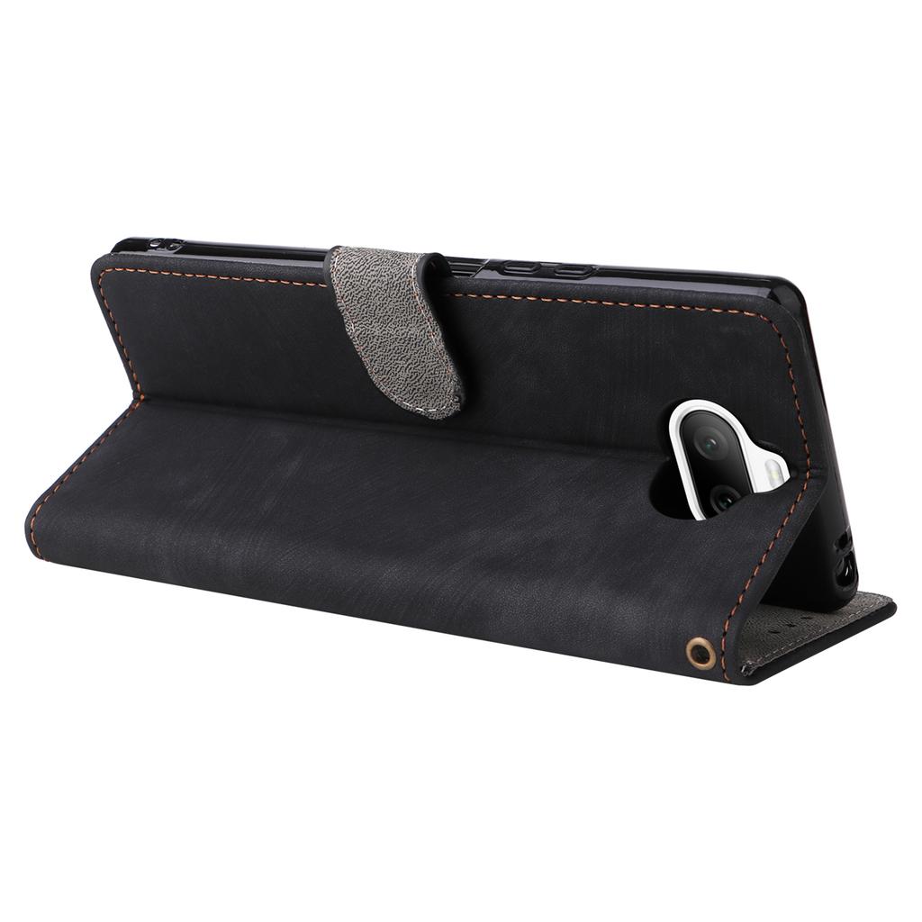 For Sony Xperia 8 Case RFID Blocking PU Leather Phone Cover with Wallet