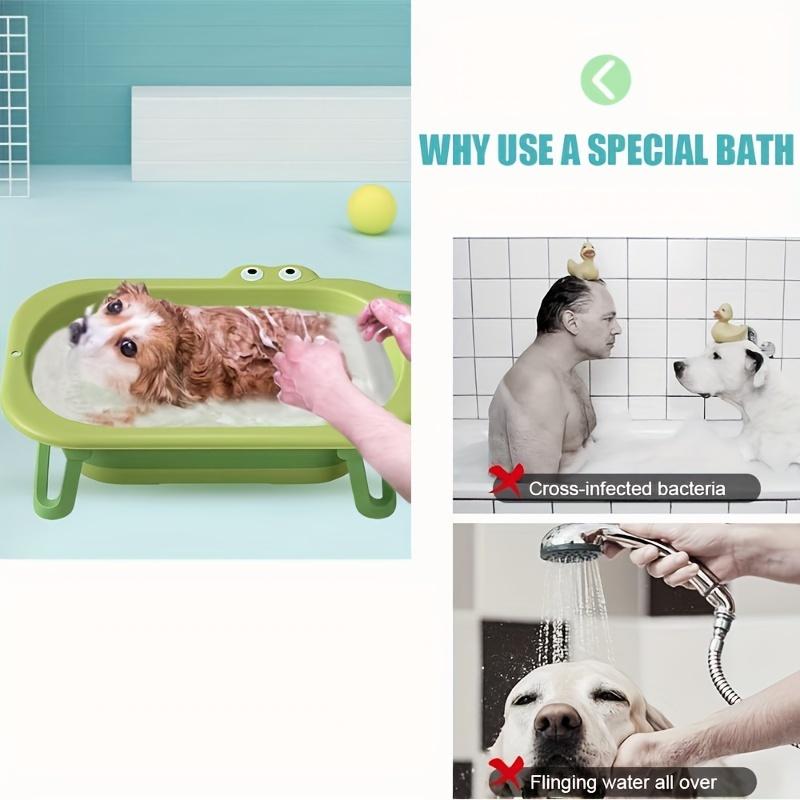 Foldable Pet Bath Tub for Dogs, Multi-Functional Portable Bathtub with Drainage Holes, Suitable for Small to Medium Breeds