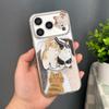 Probe kitten magnetic attraction is suitable for Apple 17 bracket 16pro transparent 15max cute 14iphone13 mobile phone case