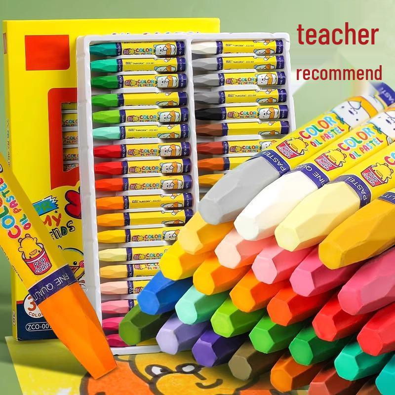 18-Piece No-Mess Kids' Crayons & Oil Pastels Set for Kindergarten