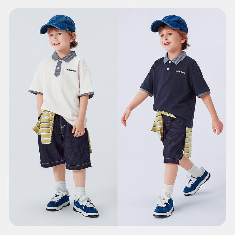 Minibala Boys' Academy Style Soft Breathable Short Sleeve Polo T-shirt
