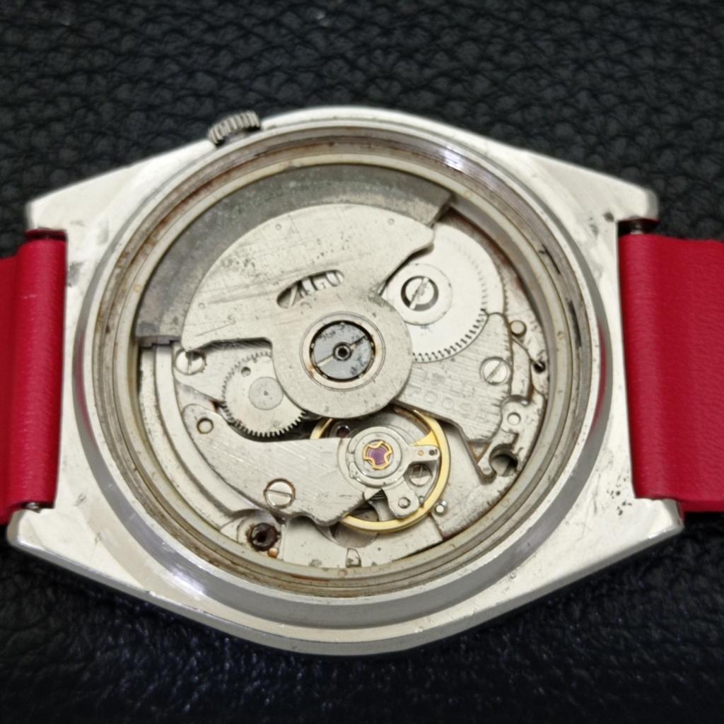 USED VINTAGE SEIKO 5 AUTOMATIC 7009A JAPAN MENS RED COLOR DIAL WATCH A433406-2 R116-a433406