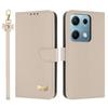 For Xiaomi Redmi Note 14S 4G Case Bowknot Decor Wallet Leather Phone Cover with Wrist Strap