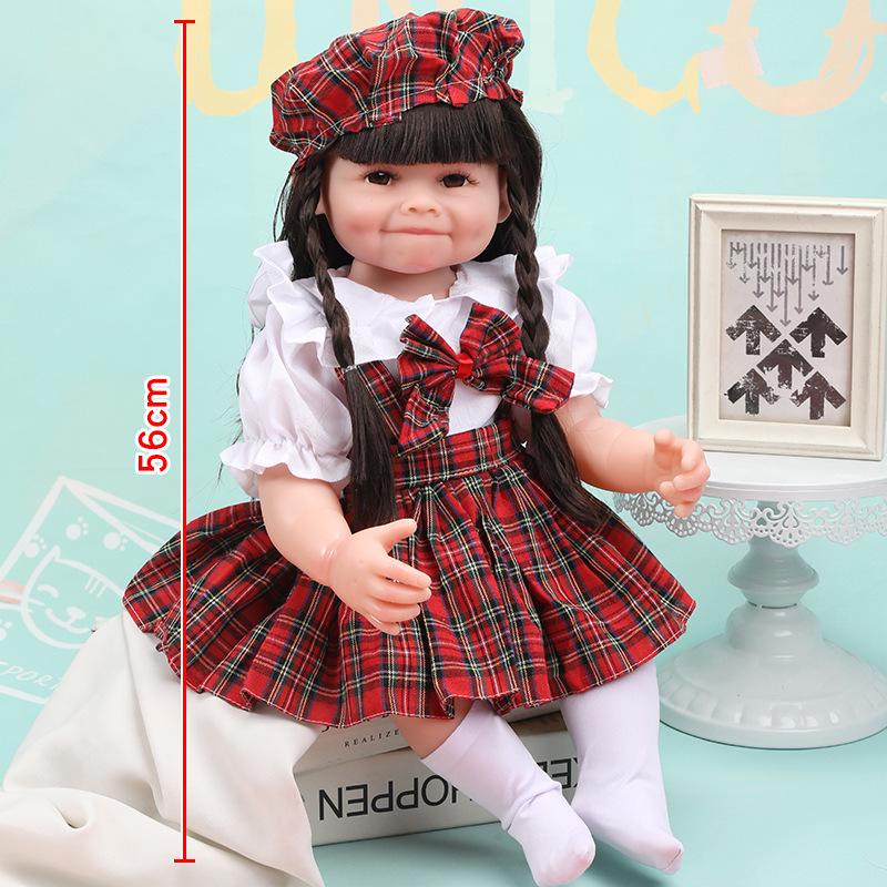 56cm Reborn Simulation Barbie Baby Doll Gift Set - Soft Gel Toy for Girls