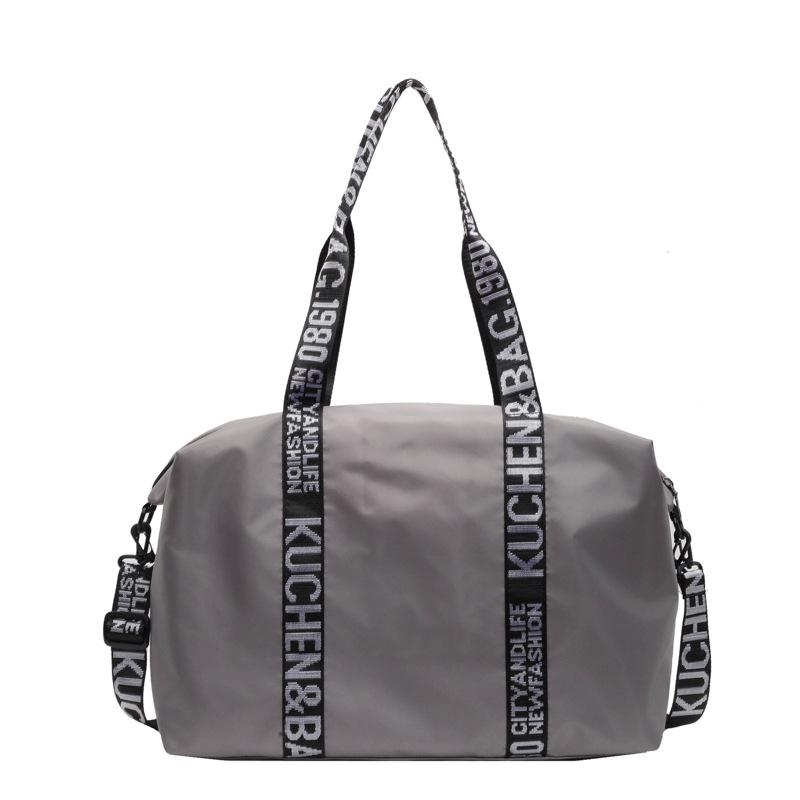 Men's and women's same fashion trend anti-splashing portable travel bag, simple and lightweight fitness bag, student school luggage bag