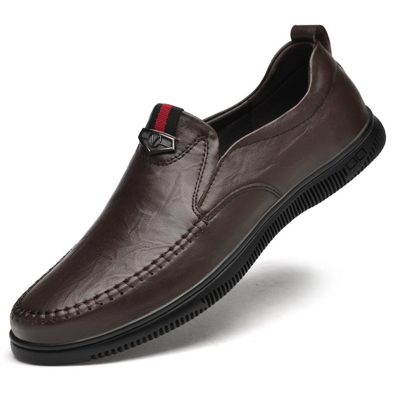 Brand Classic Men's Slip-on Shoe Men's Casual Leather Shoes Luxury Genuine Leather Men's Shoes Fashion Sports Shoes