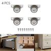 4/12Pcs Furniture Small Side Mount Caster Wheels Universal Side Mounted Wheels Casters Silent Caster Wheels for Furniture Moving
