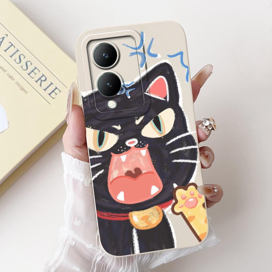 For Vivo Y17s Case VivoY17s Y 17S 4G 2024 Cute Panda Rabbit Cartoon Soft Silicone Shockproof Phone Cases