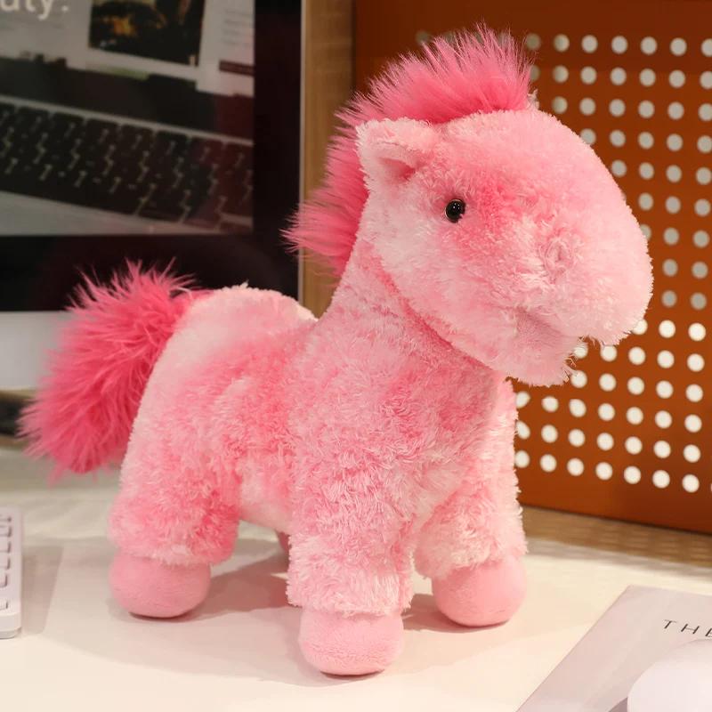 

Fantastic Rainbow Horse Plush Dolls Stuffed Animal Cute Unicorn Colorful Pony Plush Toys Birthday Gift For Children Friends 22cm