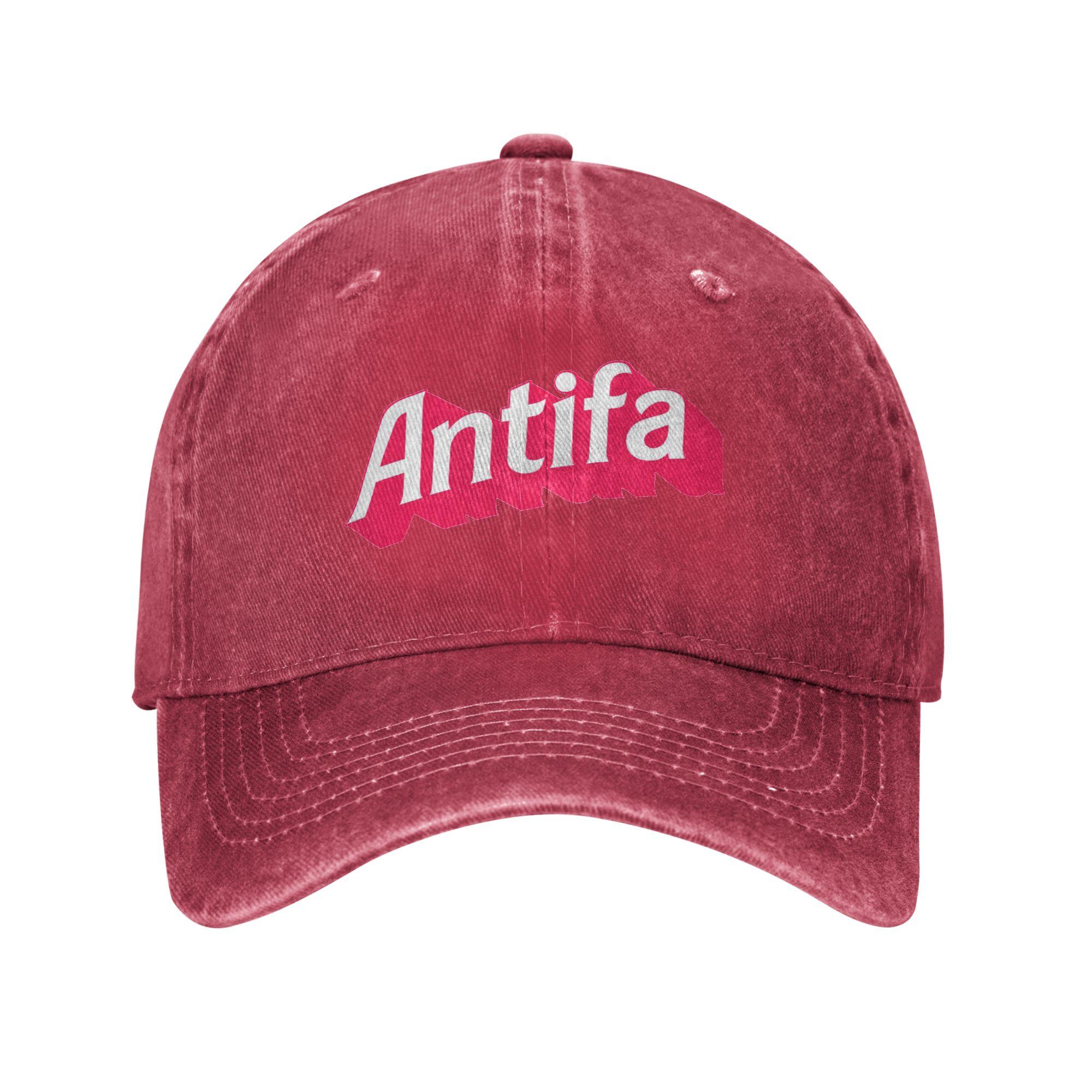 

Antifa Denim Fabric Baseball Caps Snapback Baseball Hats Breathable Casquette Outdoor for Men s And Women s One Size