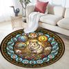 Hamsters Glass Journey Round Area Rug Under Office Chairs Bedroom Living Room Home Decor