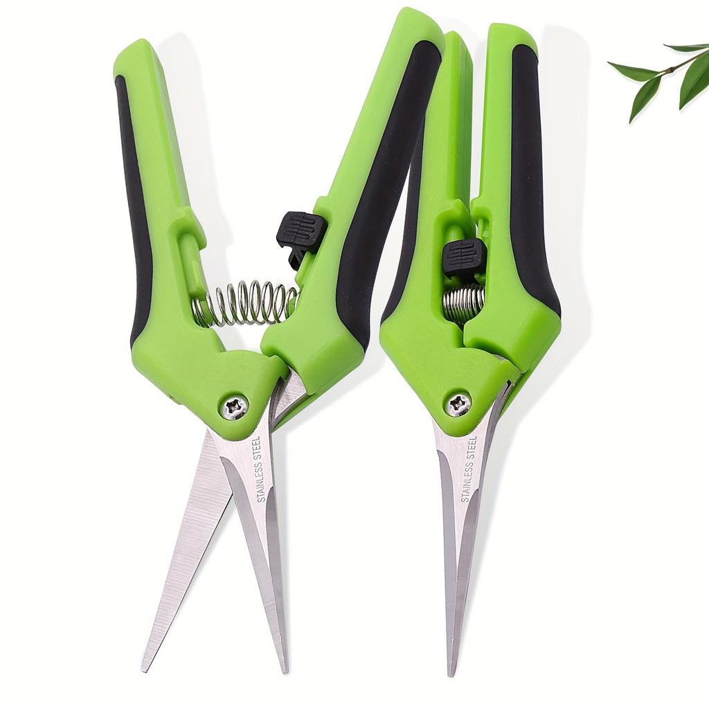 1PC Two-handed Pruning Shears, Stainless Steel Blades, Ergonomic Metal Hand Garden Shears