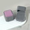 Ring Storage Box Octagonal Flannel Organizer Shockproof Design with Soft Scratch-Proof Ring Box
