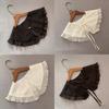 Polyester Silk Womens Ruffled Chiffon Collared Cape For Autumn Winter Fashion Accessories