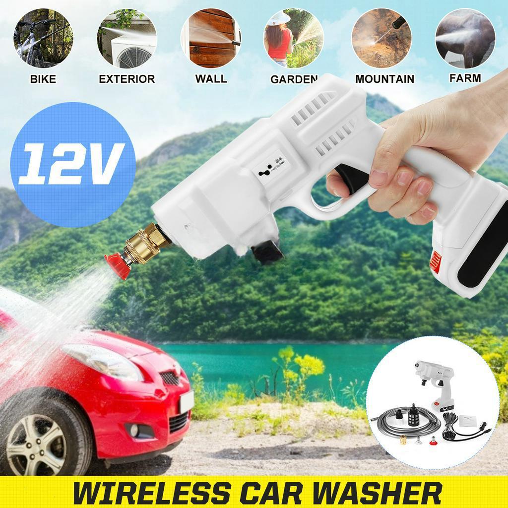 200W Handheld Auto Spray Powerful Washer Machine Garden Water Jet Car Lighter Charger Cordless High Pressure Car Washer Guns