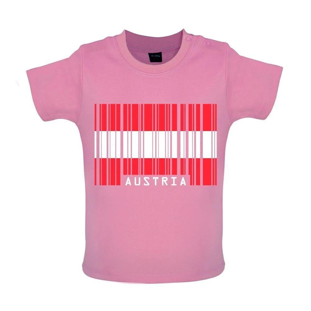 Austria Barcode Flag - Kids Baby Kids Boys Girls Unisex T-Shirt / Bodysuit - Vienna Country City 120