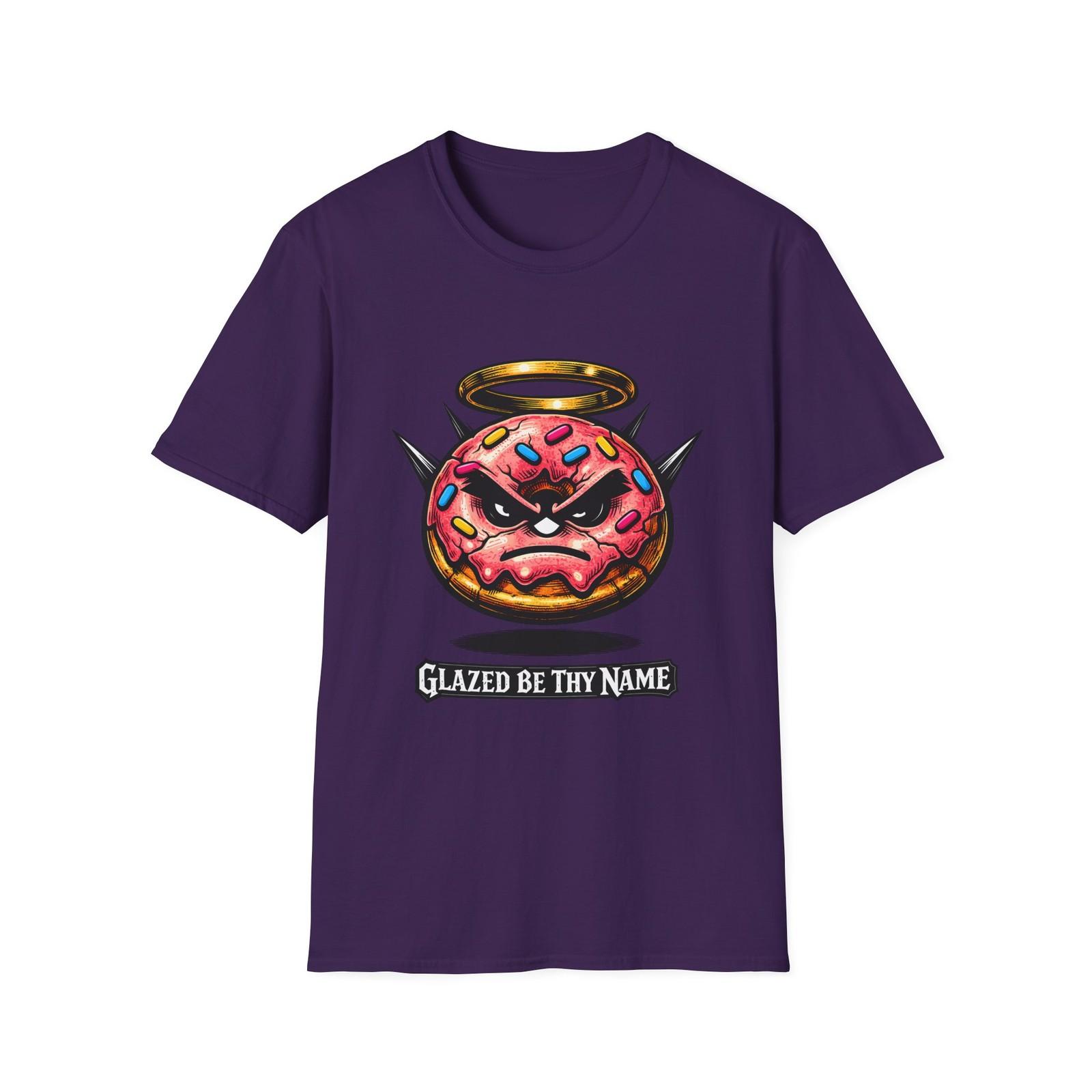 Unisex Softstyle T-Shirt Angry Donut Halo Sacred Icon Religious Humor Pun S
