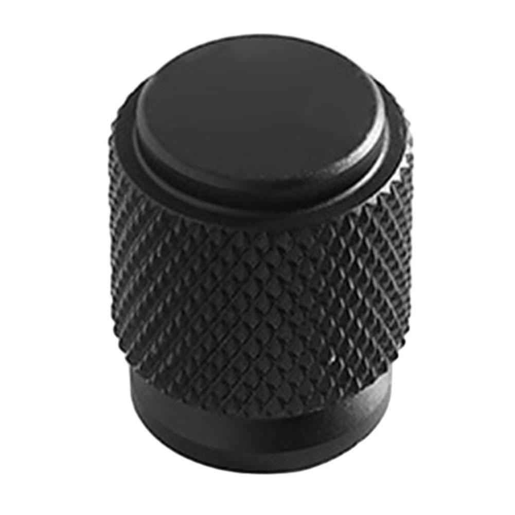1pc Knurled Cabinet Knob Matt Black Aluminium Alloy Kitchen Cabinet Door Cupboard Drawer Knob Furniture Hardware Household Tool