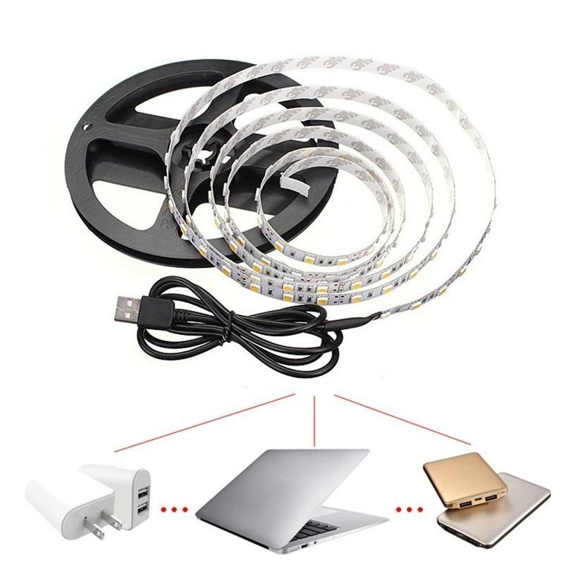 5V USB 2835 Warm White LED Strip for TV, Cabinet & Wardrobe Décor