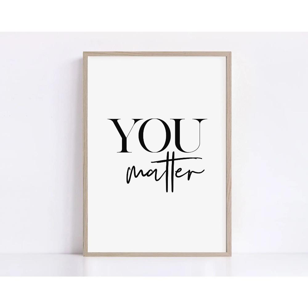 Trendy Minimalist Daily Affirmation Poster Printable Inspirational Wall Art Office Decor Self Love Catchphrases Canvas Painting