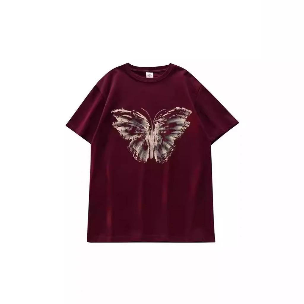 American retro t-shirt women's pure cotton short-sleeved summer new chic loose half-sleeved t-shirt chic top trendy