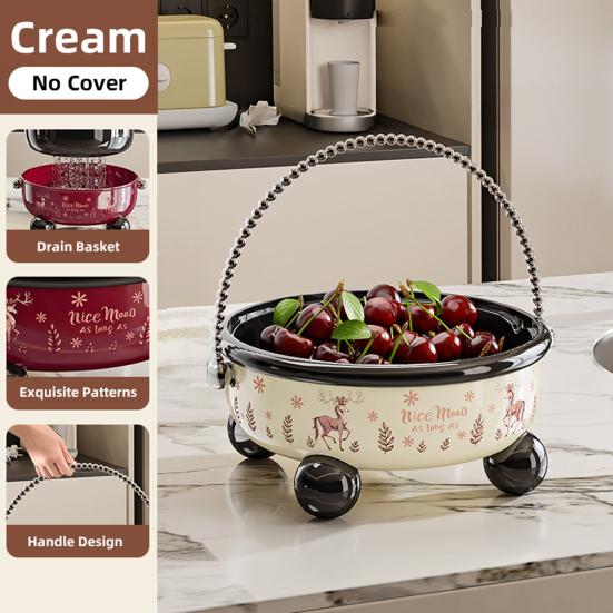 Ovocný talíř s víkem Vestavěná rukojeť Snadno čistitelný Ochranný kryt Sušené ovoce Ořechy Svačiny Předkrmy Podnos Prachotěsná nádoba na svačiny