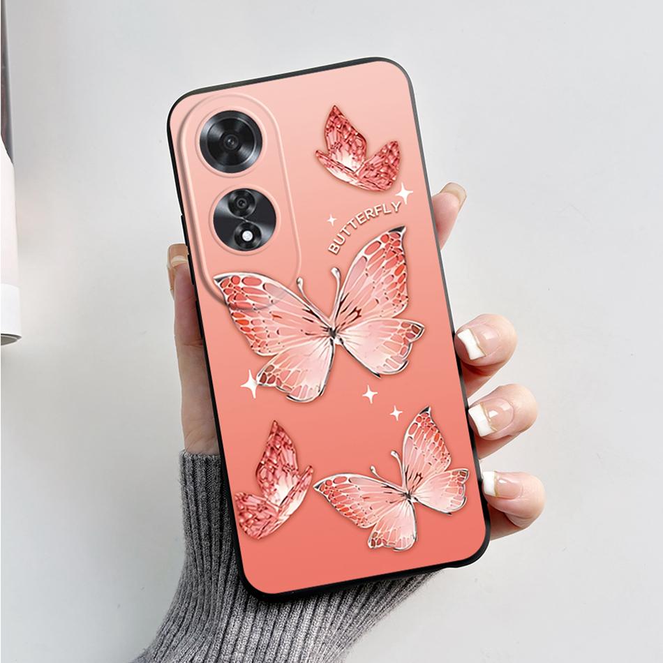 For Oppo A60 CPH2631 Case Cute Bear Cartoon Frog Painted Shockproof Soft Back Cover for Oppo A60 OppoA60 A 60 4G Silicone Bumper