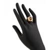 Exaggerate Colored Crystal Rings Gold Metal Open Ring Adjustable Rhinestone Rings  Daily