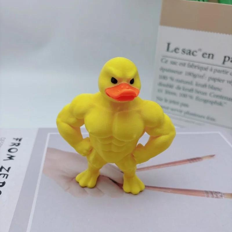 Статуэтка Мышечная Утка, 3D-печатное Новое Настольное Украшение, Веселое Рождественское и Хэллоуинское Украшение для Дома для Мускулистых Мужчин